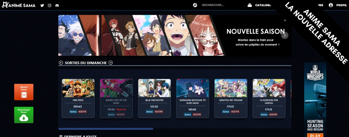 Anime sama (Anime-sama) leur nouvelle adresse