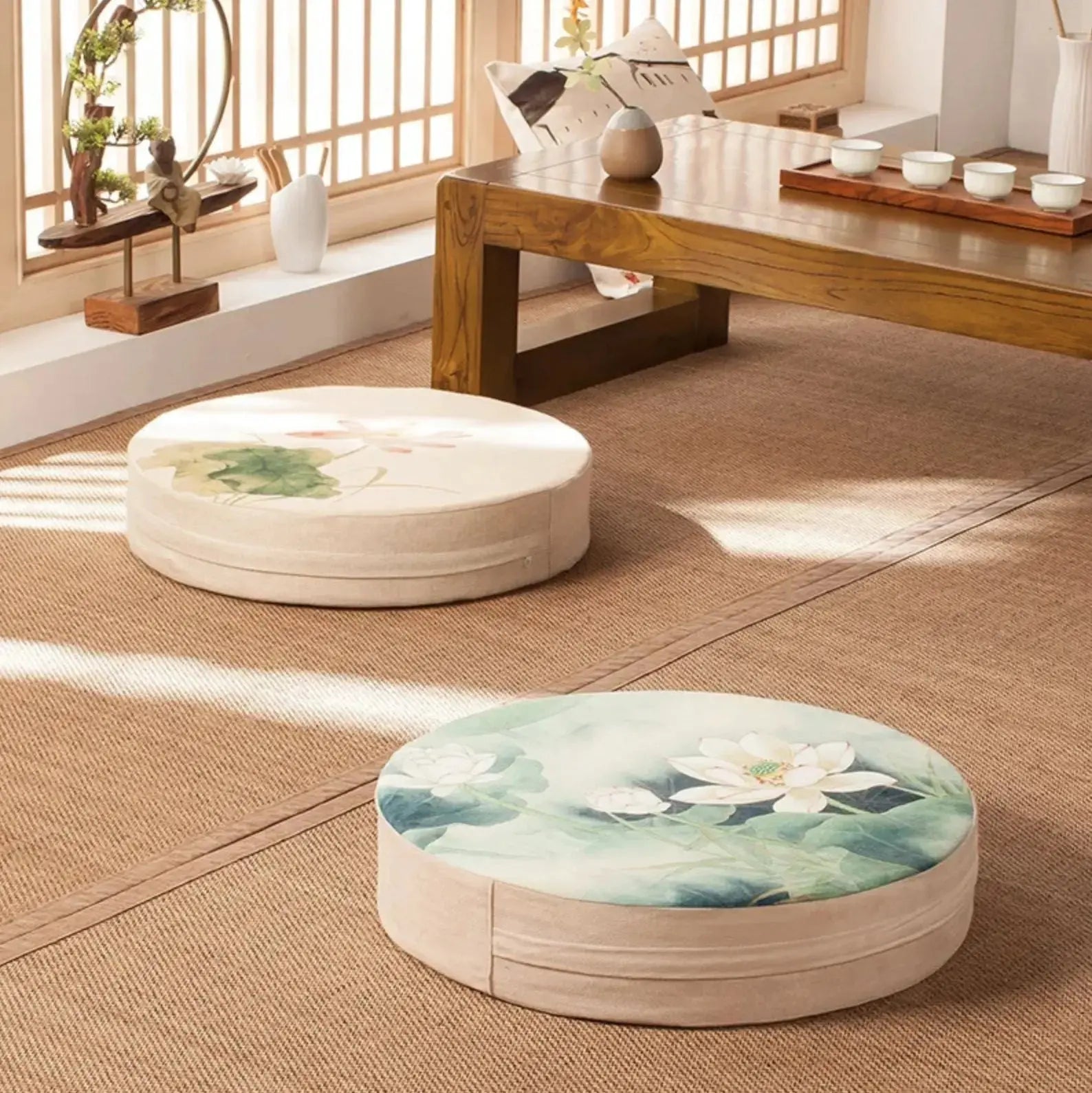 Coussin japonais à fleurs 'Narashino' Japanstreet