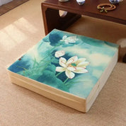 Coussin japonais à fleurs carré 'Ogaki' Japanstreet