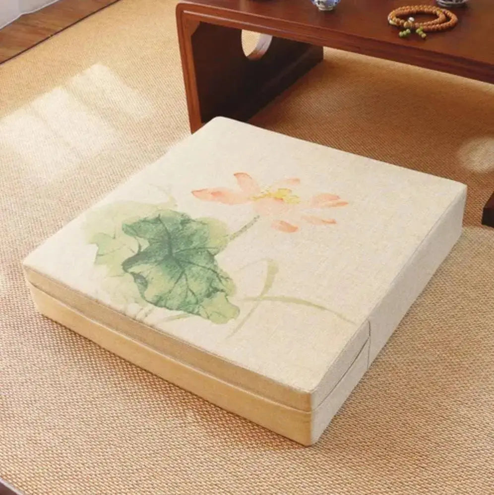 Coussin japonais à fleurs carré 'Ogaki' Japanstreet