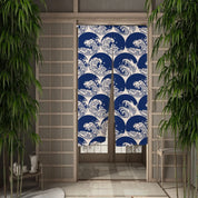 Noren aux motifs vagues de kanagawa