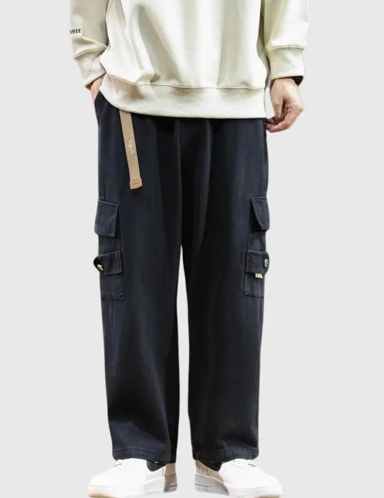 Pantalon Cargo Bleu Marine 'Tokoname' Japanstreet