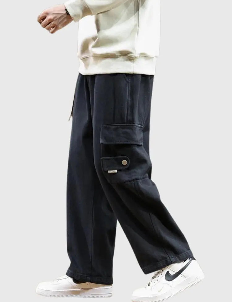Pantalon Cargo Bleu Marine 'Tokoname' Japanstreet
