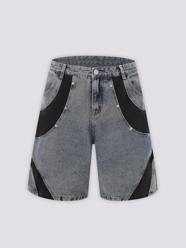 Short en Jean Bicolore