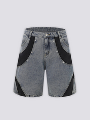 Short en Jean Bicolore