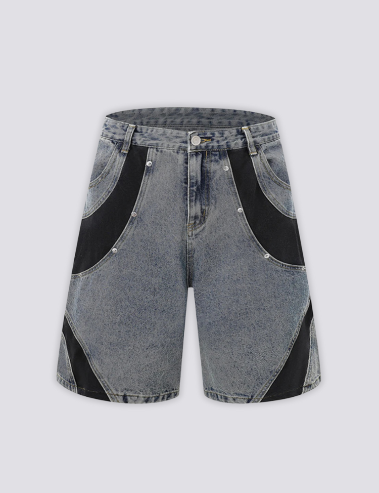 Short en Jean Bicolore