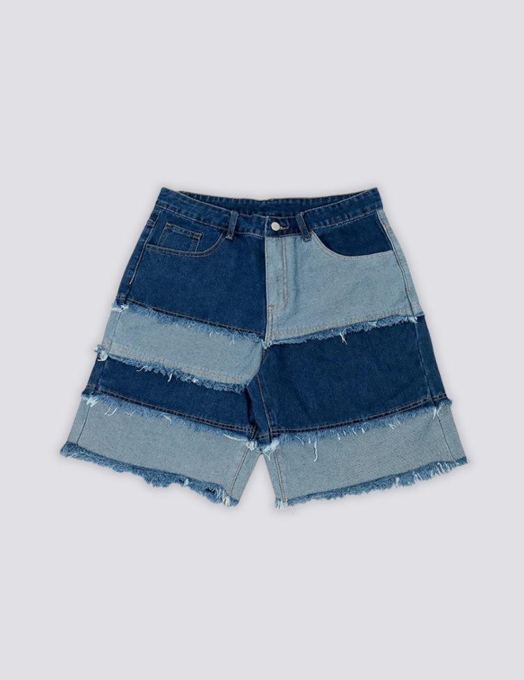 Short en Jean Frangé
