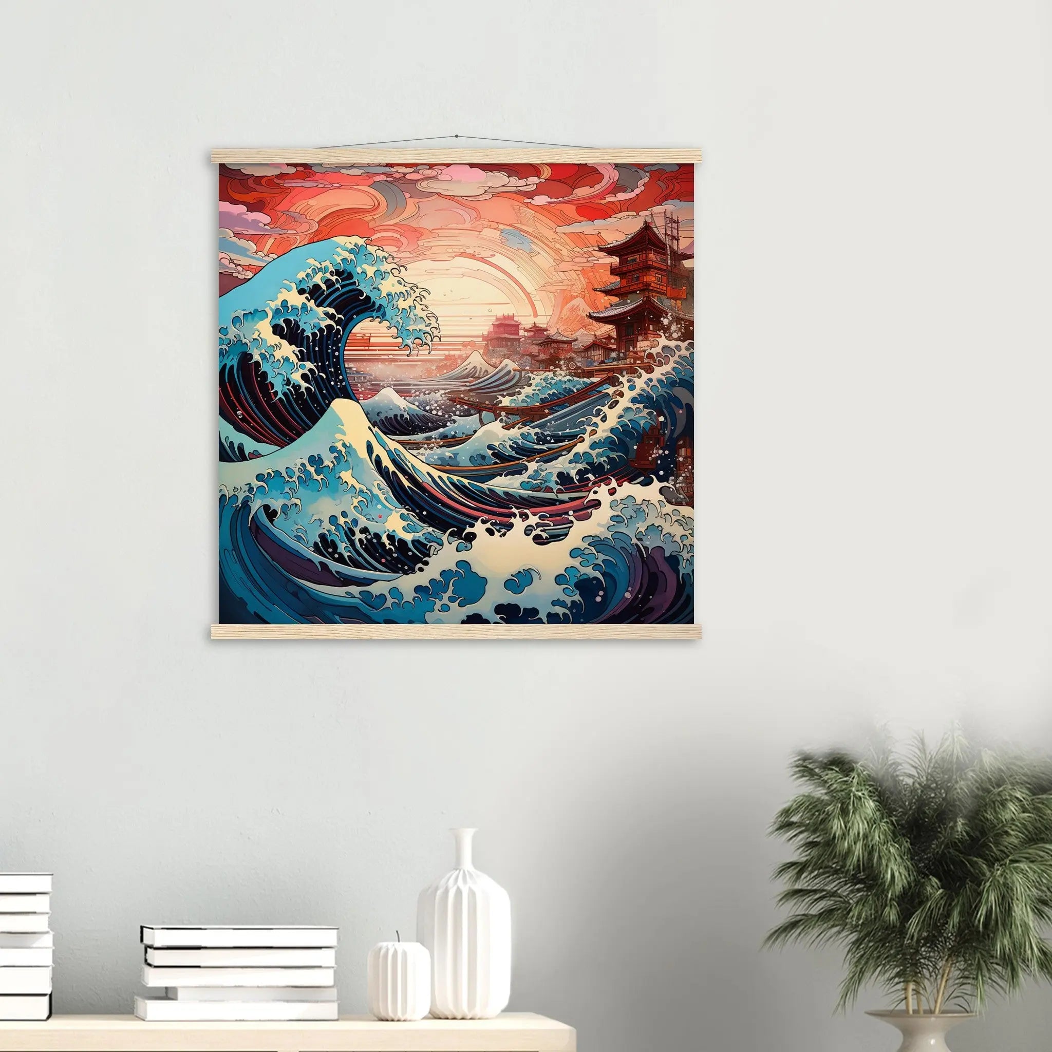Ce tableau japonais connu représente les symboles forts et culturels du Japon