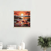 Tableau Japonais Contemporain 'Sunrise'