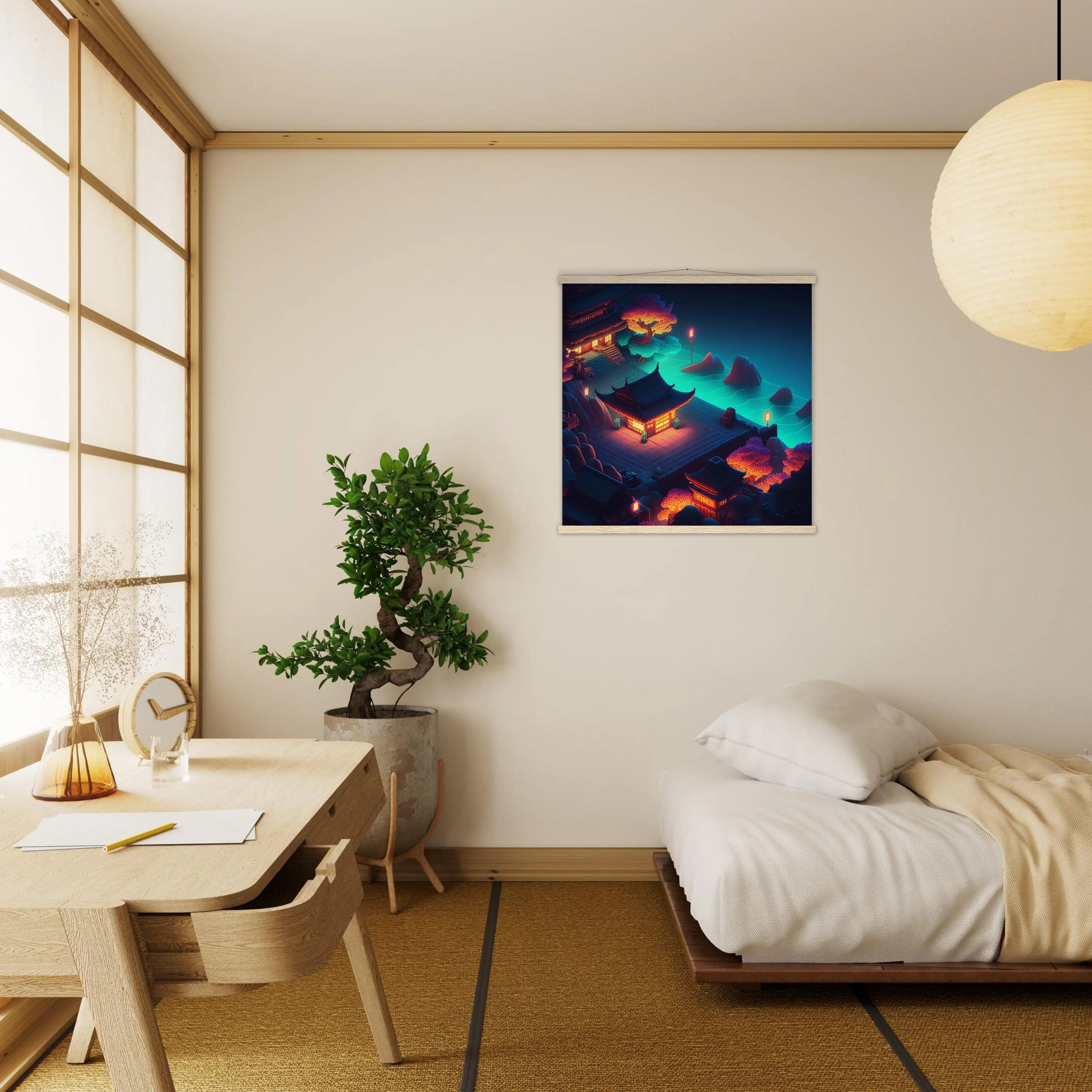 Tableau Japonais Design 'Koi x Hokusai'