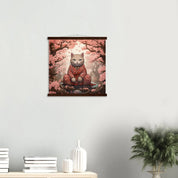 Tableau Sakura Japonais 'Maneki-Neko'