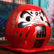7.5 inch Japanese Ceramic Daruma Doll Lucky Charm Feng Shui Zen Ornament Centerpiece Money Box Home Desktop Decoration Japanstreet