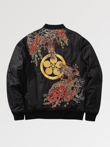 Bomber Jacket Brodé 'Ryu Floralis'