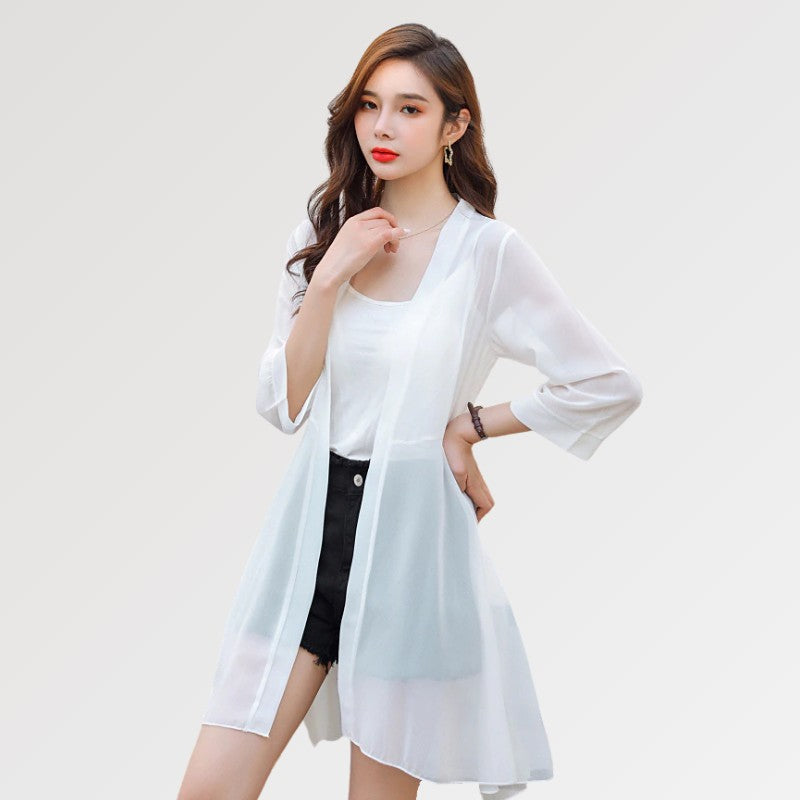 cardigan long femme été