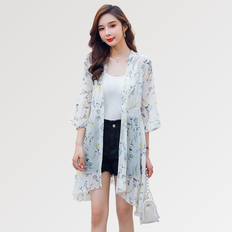 Cardigan Long Femme Été 'Yuriko'