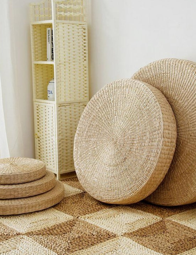 coussin de sol rond japonais