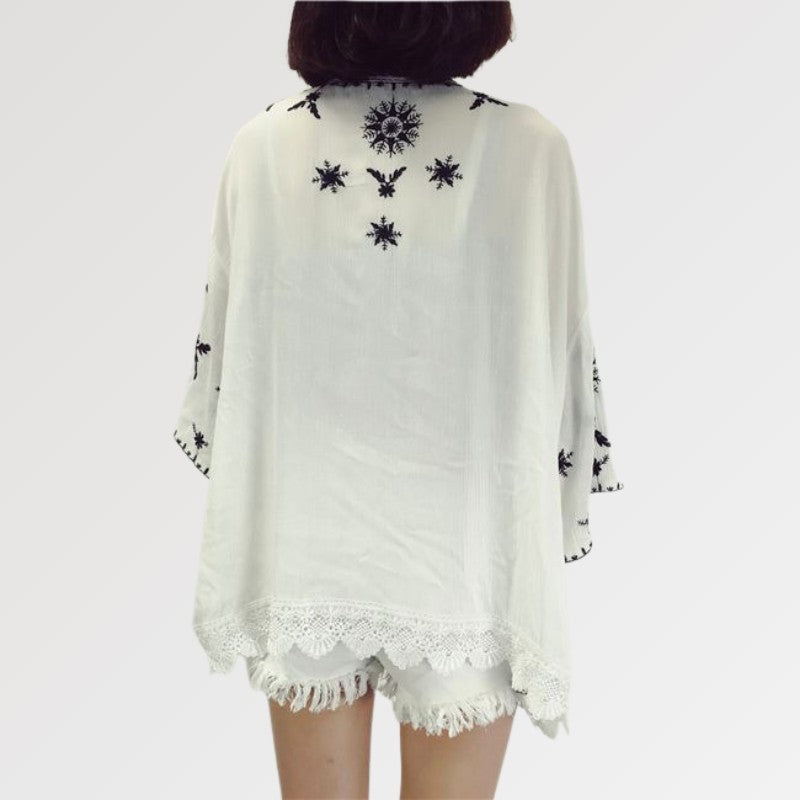 Kimono Court Dentelle 'Flaked'