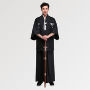 Édition 3 pièces du Kimono pour Homme en couleur Noir