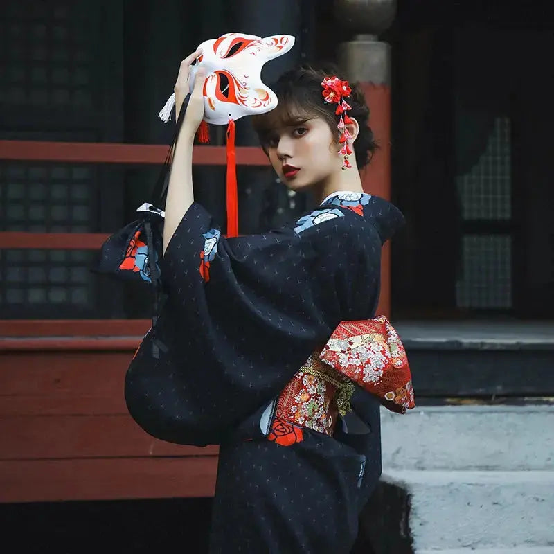 Kimono Japonais Coton Femme 'Sumiko'