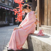 Kimono Japonais Femme Rose 'Mariko'