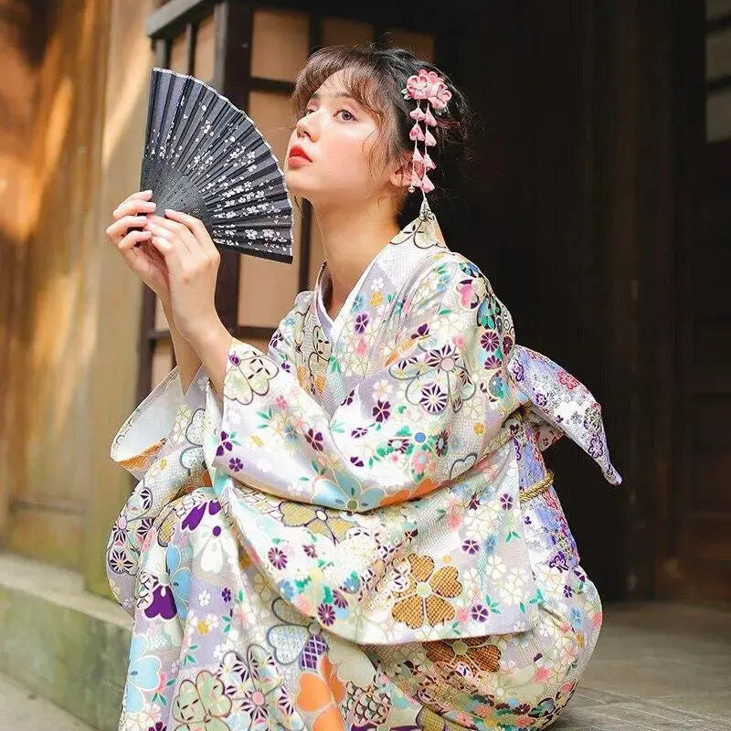 Kimono Japonais Soie Femme 'Haruka'