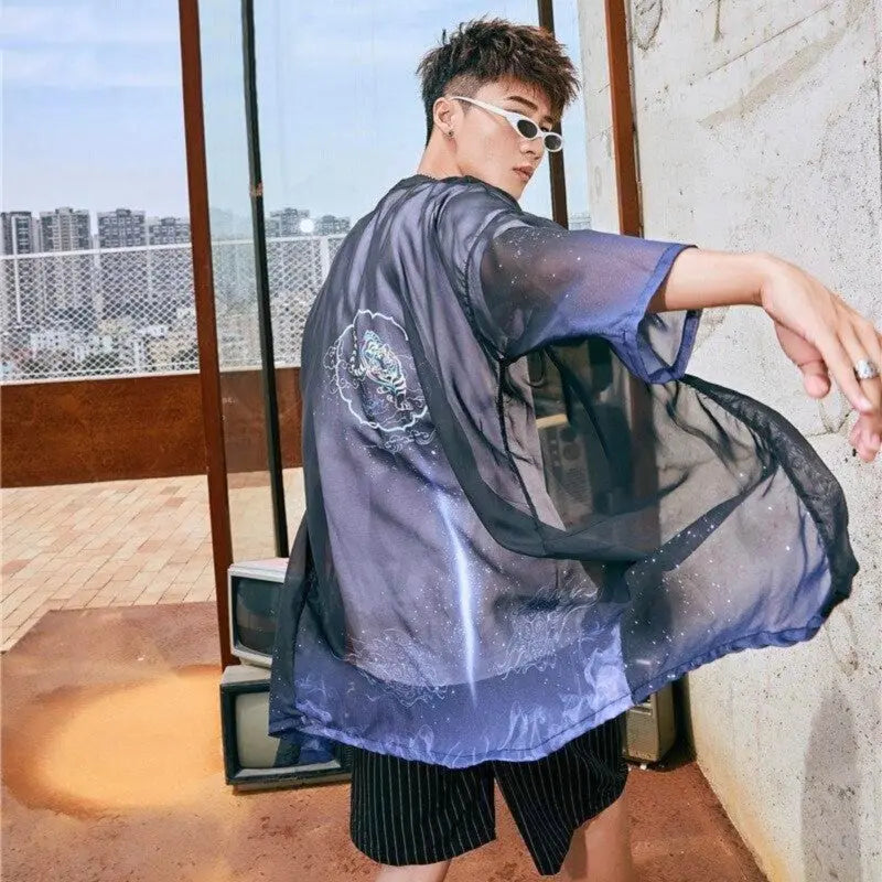 Kimono Veste Longue 'Kazuko'