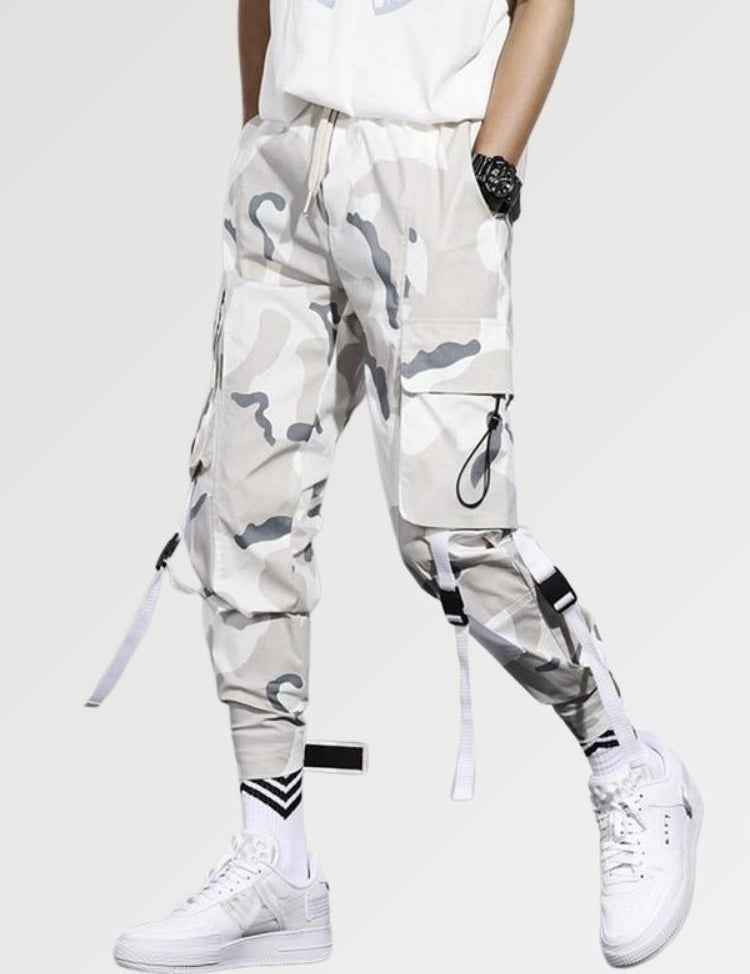 Pantalon Cargo Militaire Blanc