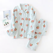 Pyjama japonais en gaze de coton pour femme