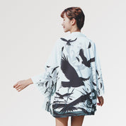 veste kimono femme blanc