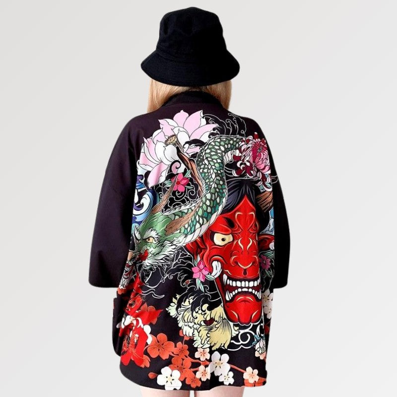 Veste Kimono Femme Démon 'Oni'