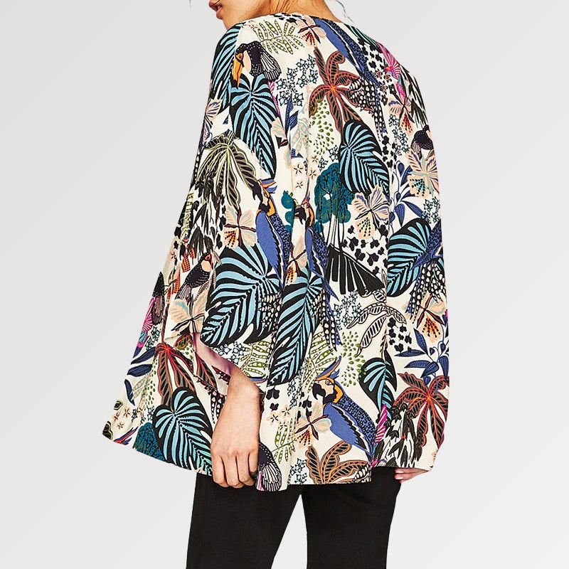 Veste Kimono Femme Fleurie 'Harajuku'