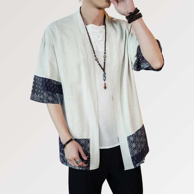 Veste Kimono Japonais Homme 'Mitsuo'