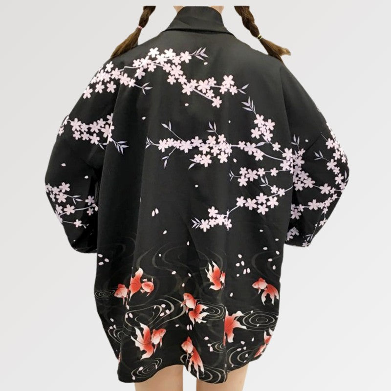 Veste Kimono Noire Femme 'Kurina'