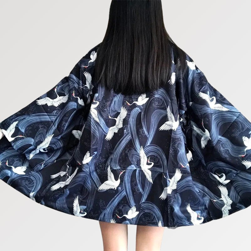 veste motif japonais femme