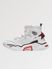 Baskets Mid 'Echizen'— basket japonaise blanc rouge mid