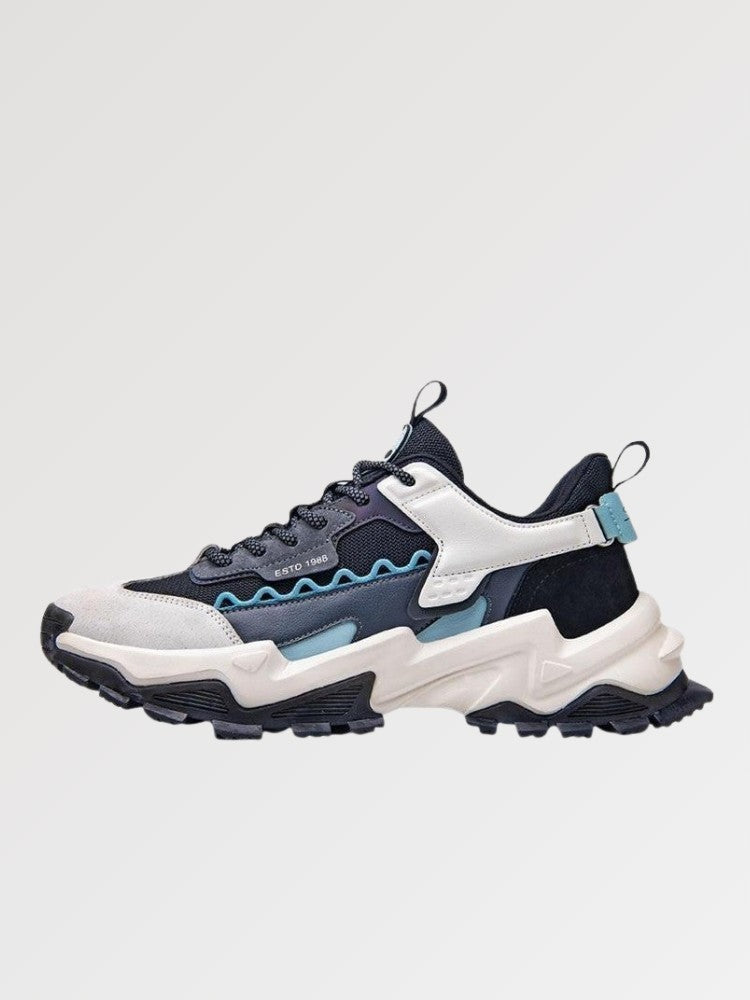 Sneakers Outdoor 'Yatomi'— basket japonaise noir orange trail vue détail