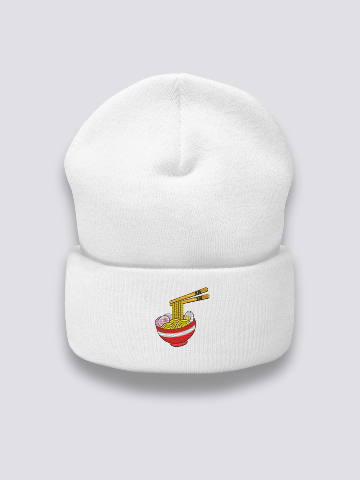 Bonnet japonais à un bol de ramen fumant brodé, vue 3 - Japanstreet