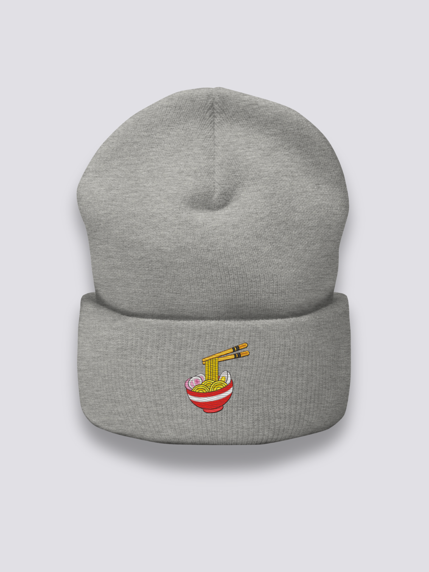 Bonnet japonais à un bol de ramen fumant brodé, coloris gris foncé - Japanstreet