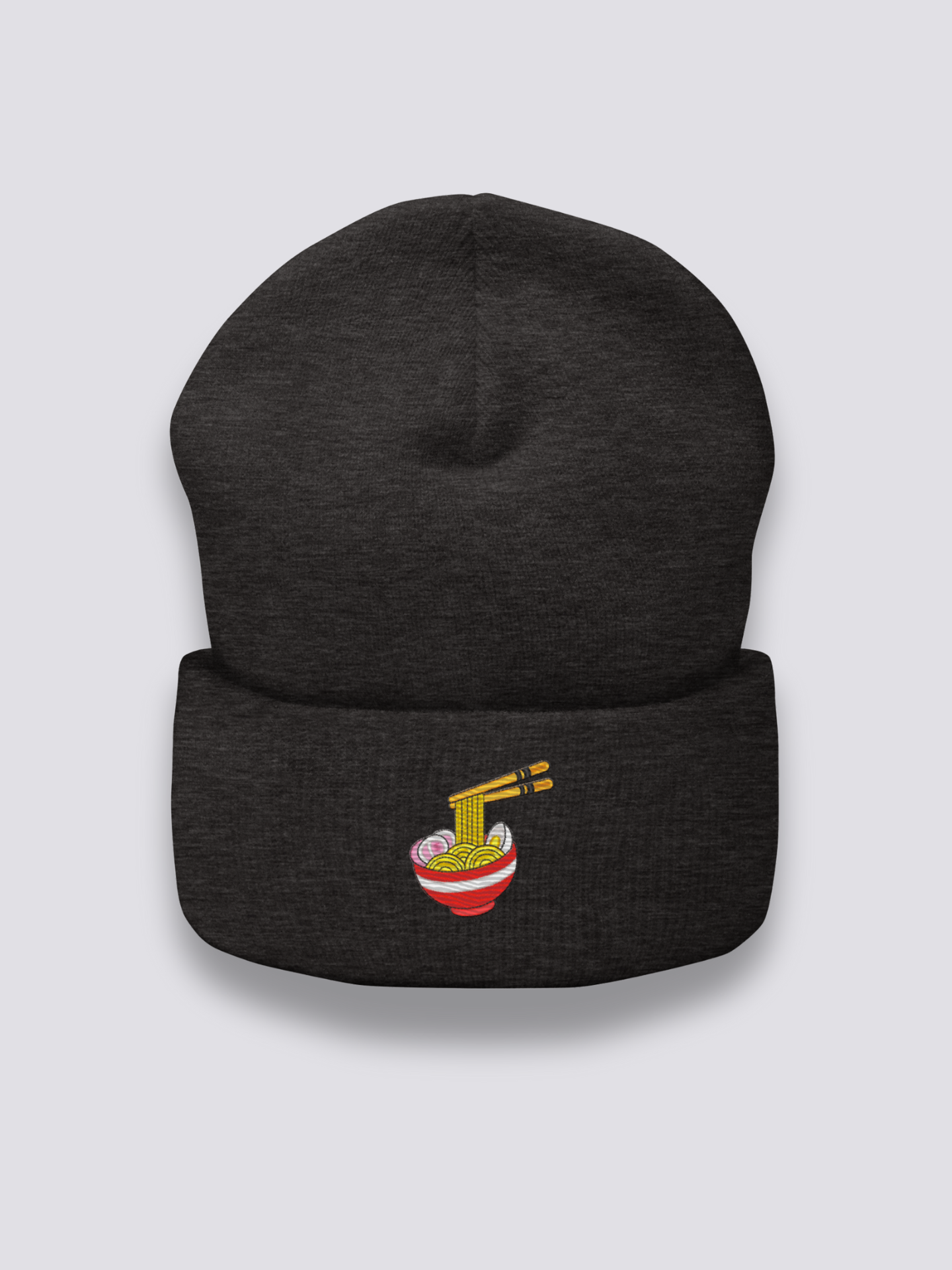 Bonnet japonais à un bol de ramen fumant brodé, vue 2 - Japanstreet