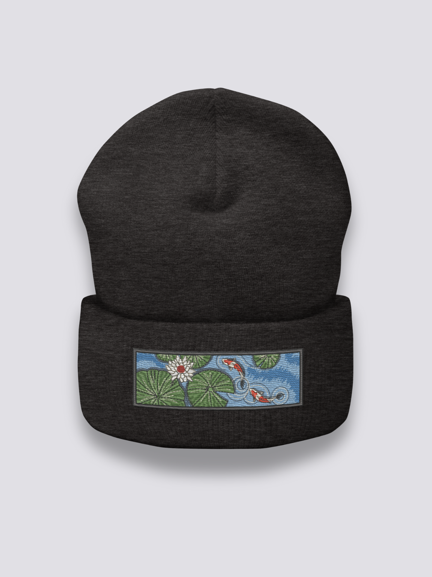 Bonnet japonais à des carpes koï brodées, vue 2 - Japanstreet