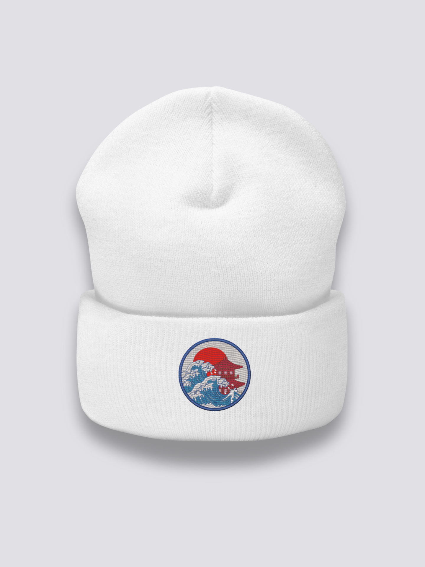 Bonnet japonais à un emblème japonais brodé, coloris blanc - Japanstreet
