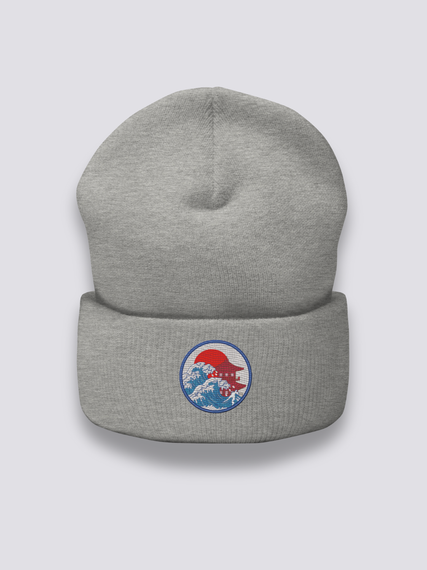 Bonnet japonais à un emblème japonais brodé, coloris gris foncé - Japanstreet