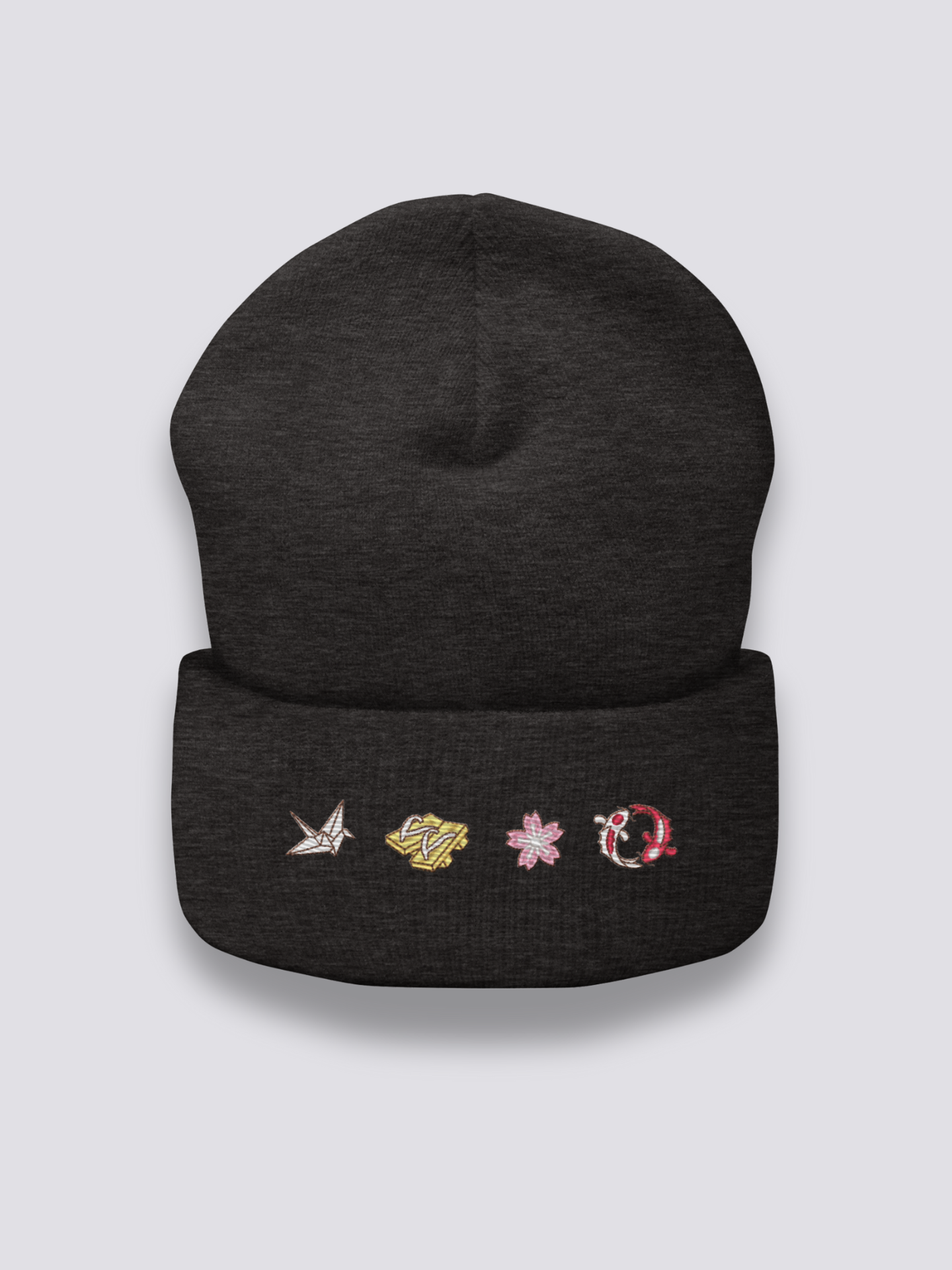 Bonnet japonais à une frise de motifs japonais brodés, vue 4 - Japanstreet