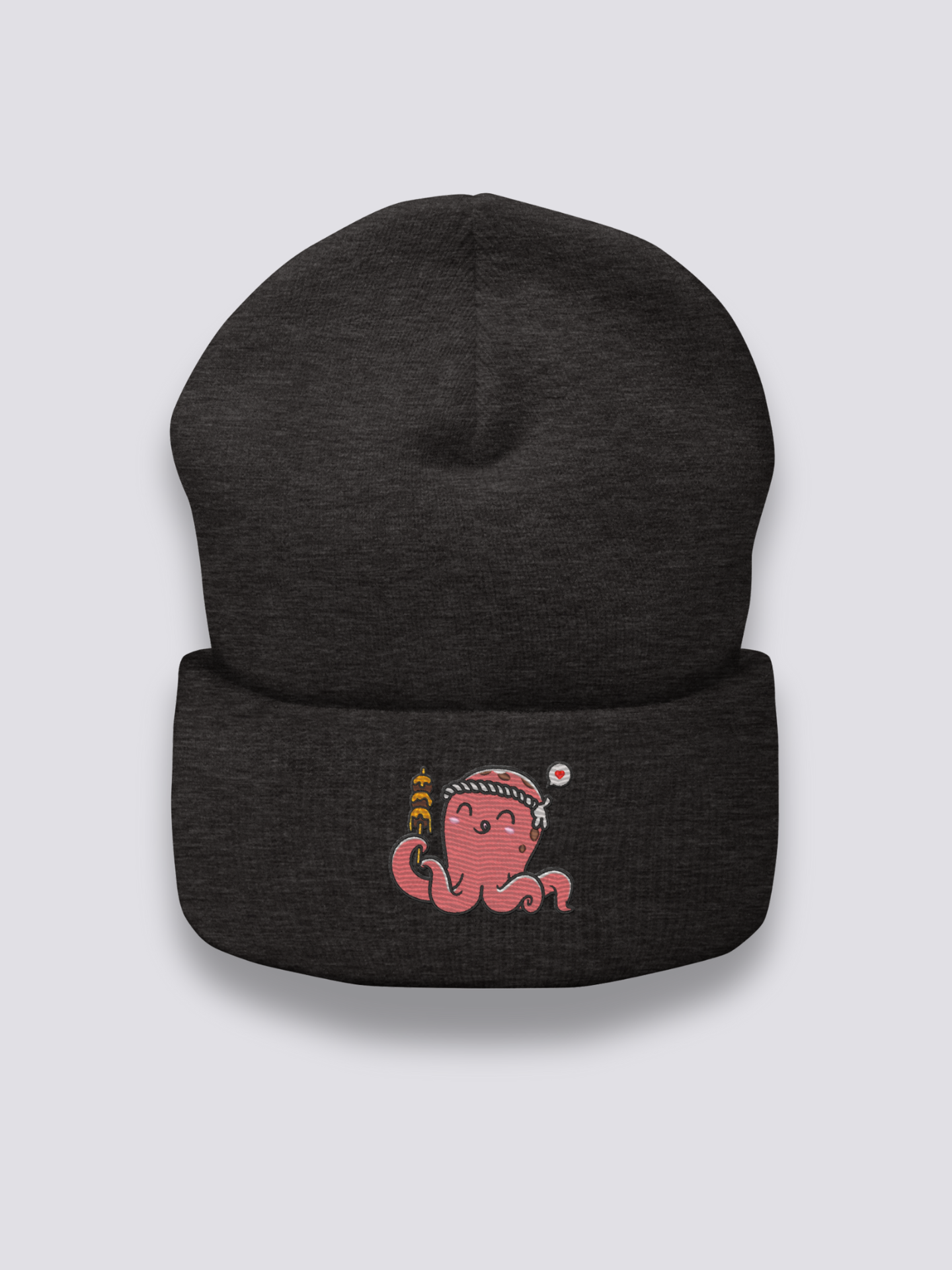 Bonnet japonais à un poulpe brodé, vue 3 - Japanstreet