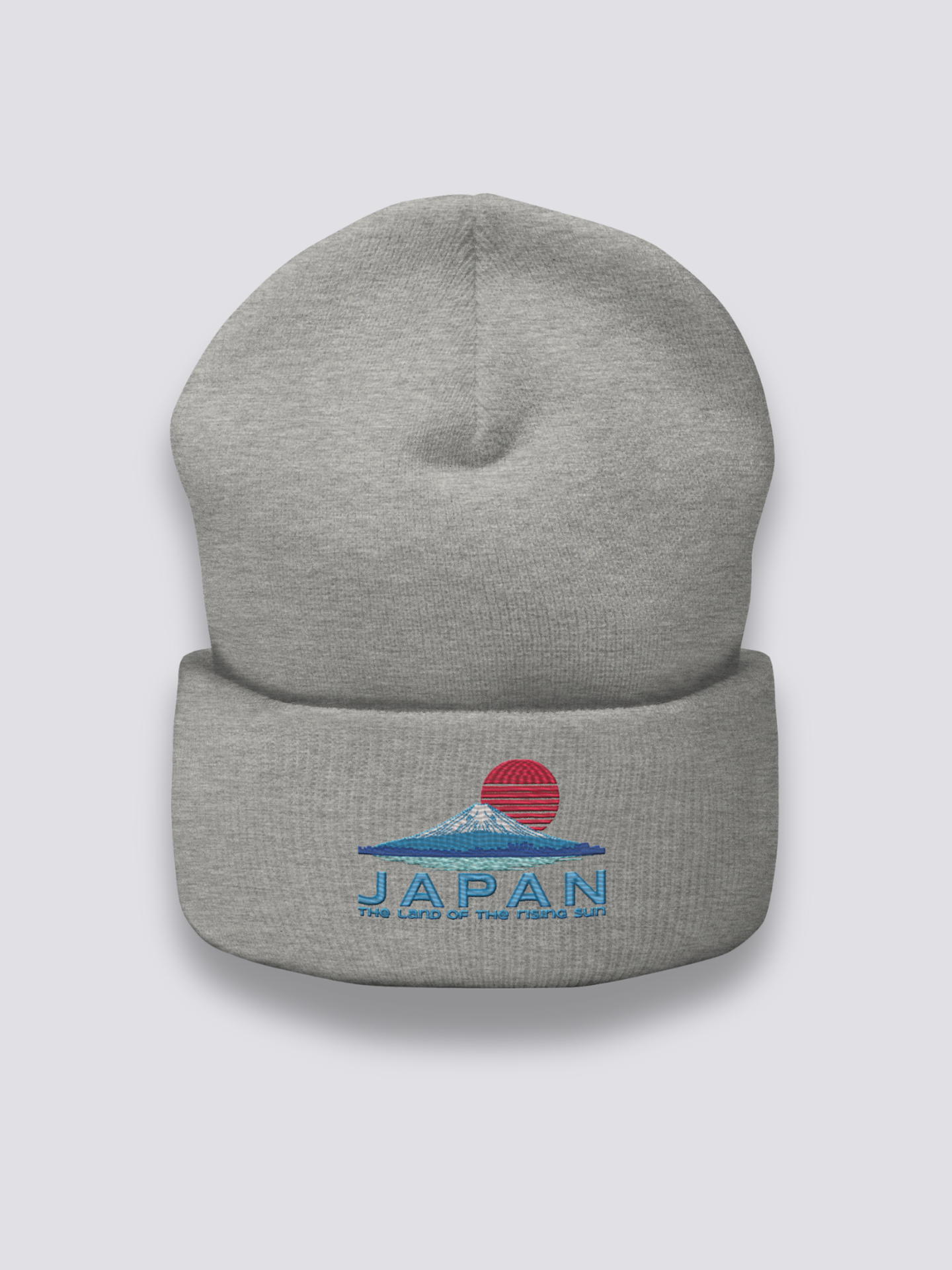 Bonnet japonais à un soleil levant brodé, coloris gris foncé - Japanstreet