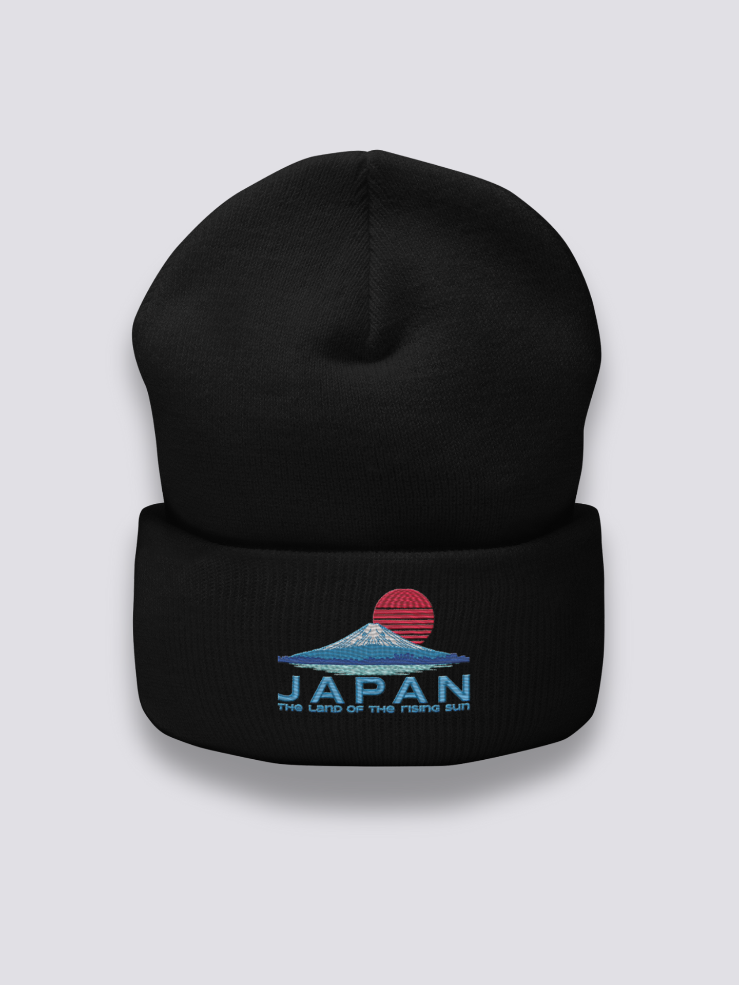 Bonnet japonais à un soleil levant brodé, coloris noir - Japanstreet