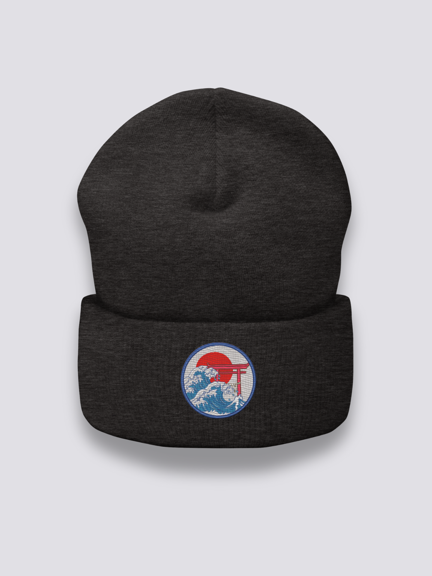 Bonnet japonais à un emblème japonais minimaliste brodé, vue 4 - Japanstreet