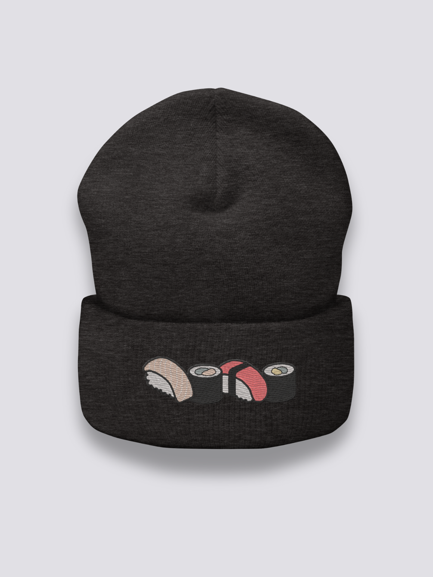 Bonnet japonais à un assortiment de sushis brodés, vue 2 - Japanstreet