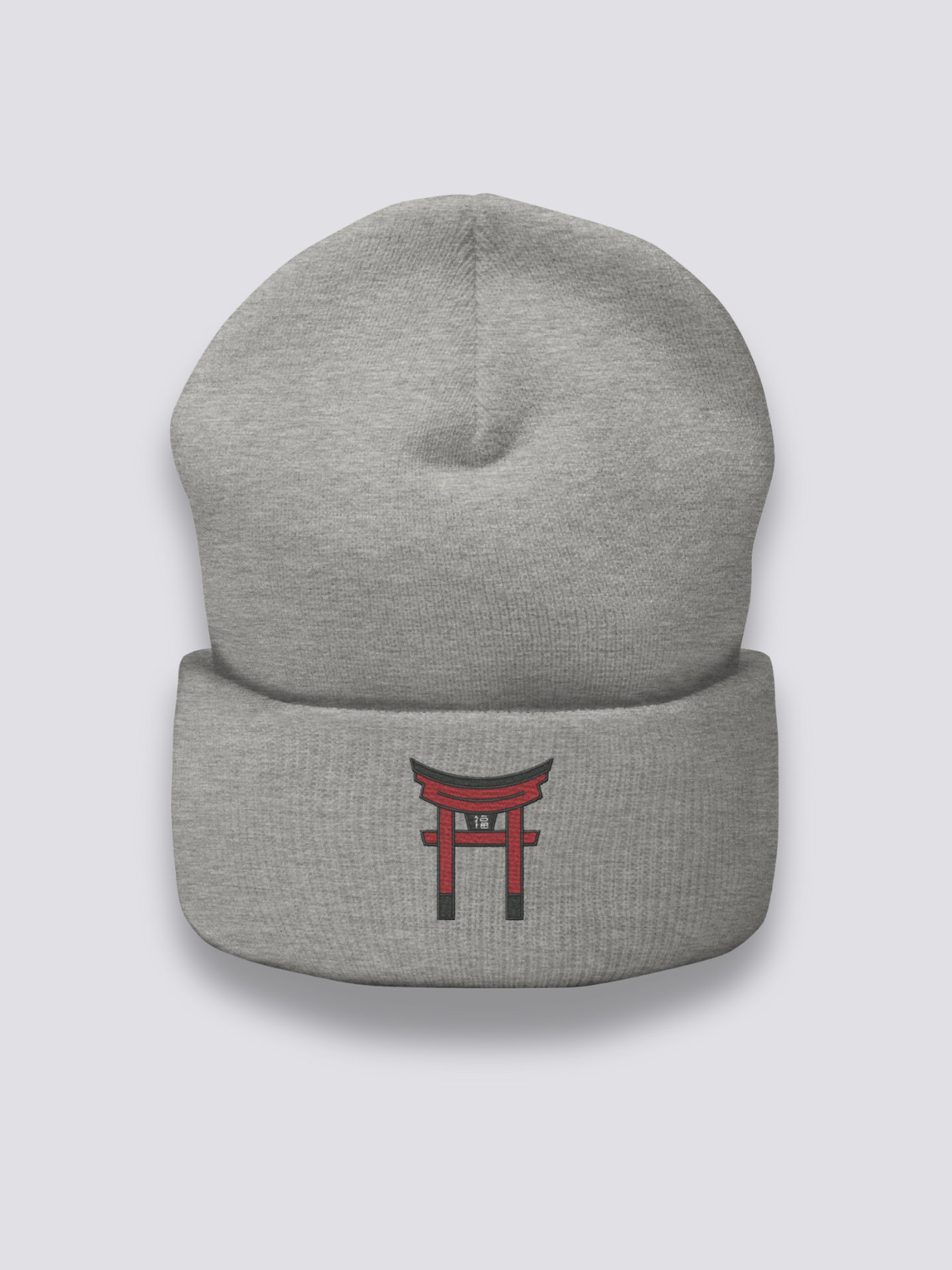 Bonnet japonais à un portique torii brodé, coloris gris foncé - Japanstreet