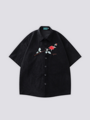 Chemise Rose Brodée